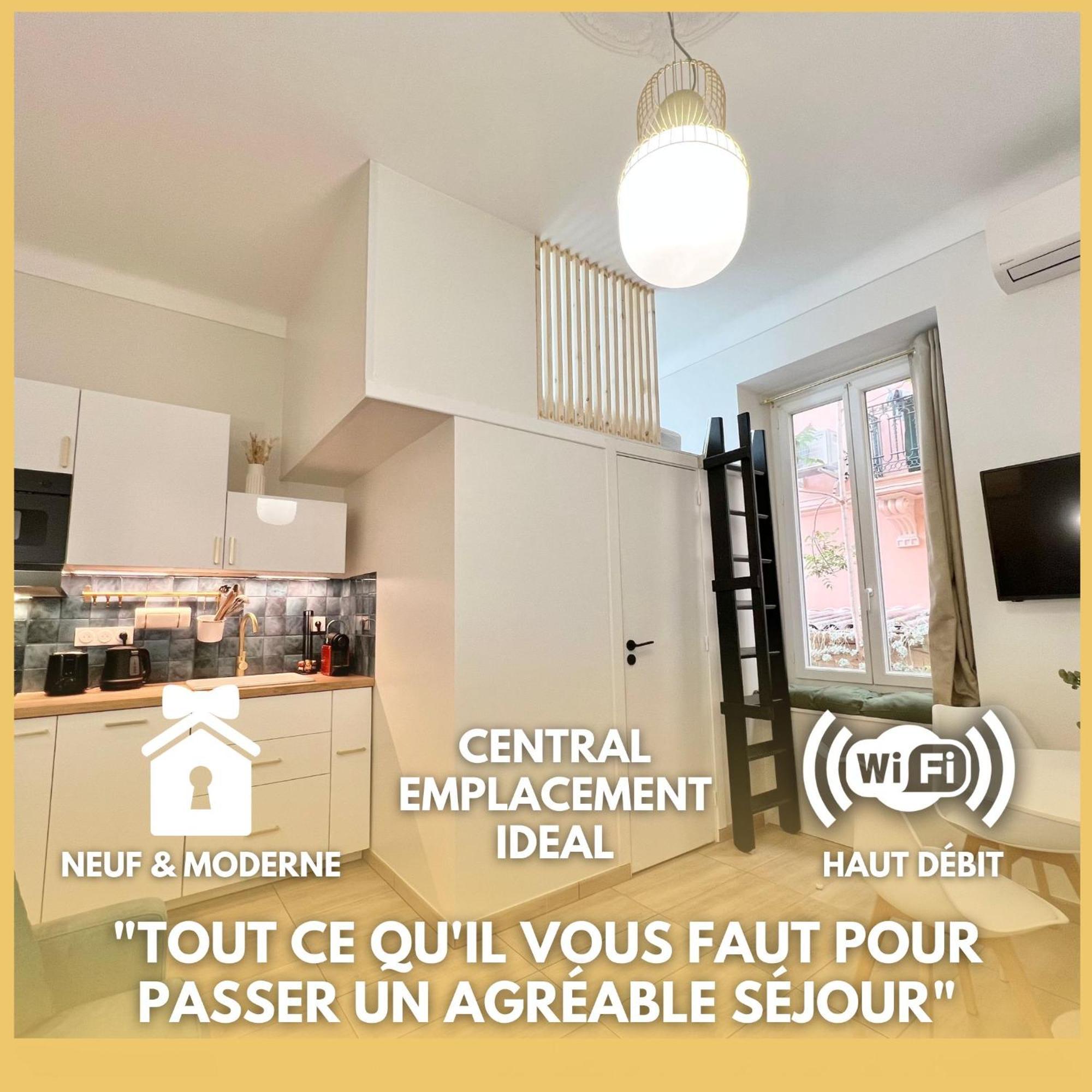 Appartements Neuf - Frontiere De Monaco - Clim - Wifi Cap-d'Ail Ngoại thất bức ảnh