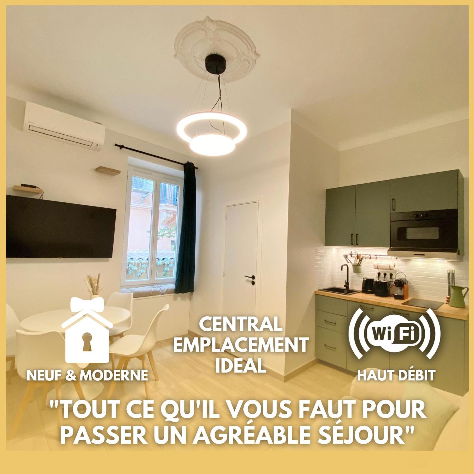 Appartements Neuf - Frontiere De Monaco - Clim - Wifi Cap-d'Ail Ngoại thất bức ảnh